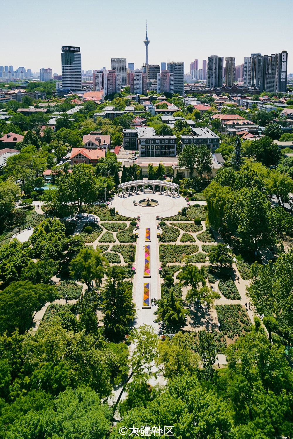 [《城市中轴线》,by dji mavic pro,天津五大道睦南公园]